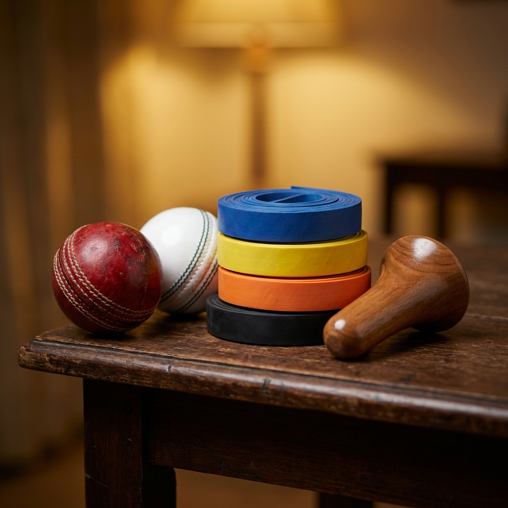 Cricket balls and bat grips